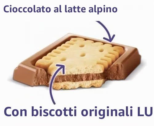 Milka LU Biscotti al Cioccolato, 87g, Confezione da 18 Pezzi