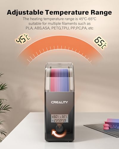 Image of 2026 New Official CREALITY Filament Dryer Box Pro 2.0 with Fans, Upgraded 360 Hot-air Circulates Heating, 1KG 3D Printer Filament Dehydrator Dry During Printing for 1.75 /2.85mm PLA PETG ABS TPU Nylon