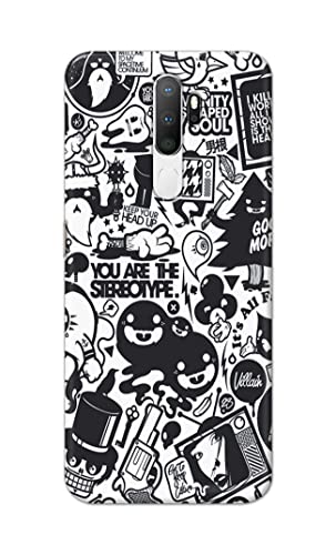 Image of Printed Hard Back Cover Case for Oppo A5 2020 | Oppo A9 2020 Back Cover (Mixed Cartoon) -702