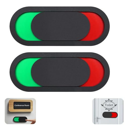 2 Piezas Señal de Corredera No Molestar, Signo de Privacidad, Cartel de Vacío en Uso Puerta de Oficina Señal De Privacidad, Letrero Puerta Oficina, Cartel De Libre y Ocupado, Para Cuarto De Baño,WC