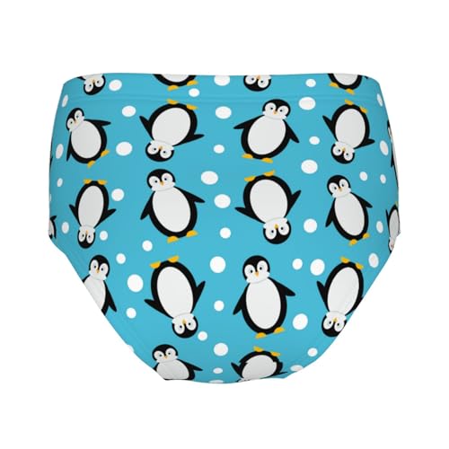 Cute Penguins And Snow Girls' Underwear Soft Cotton Little Girls Panties Comfort Briefs2