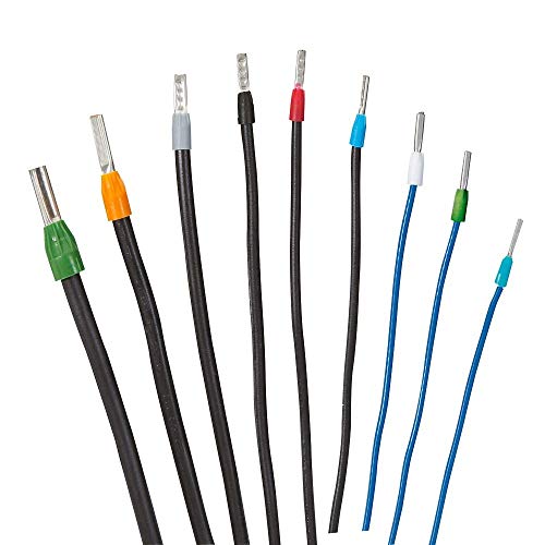 Image of REES52 800 Pieces Assortment Ferrule Wire Copper Crimp Connector, Wire Terminals Kit, Wire Connector Kit, Insulated Cord Pin End Terminal AWG 22-10 Kit