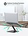 RIWUCT Foldable Laptop Stand, Height Adjustable Ergonomic Computer Stand for Desk, Aluminum Portable Laptop Lecterns Riser Notebook Mount