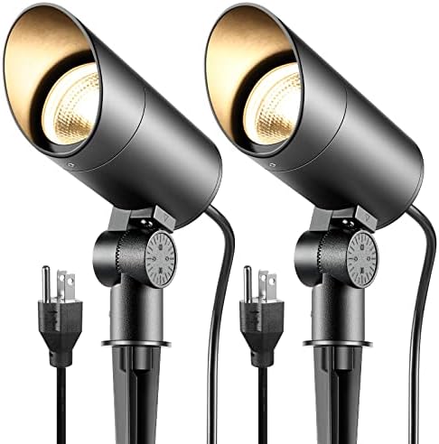 SUNVIE 30W Outdoor LED Spotlight - 3000LM Ultra Bright With Photocell Timer 3000K Warm White