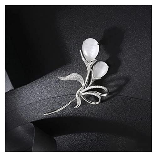 Broche tulipe femelle soie écharpe boucle anti-glare accessoires femme