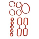 22/33MM Car Rubber Intake Inlet Manifold Seal Gasket Repair Kit For Bmw E87 E46 E90 E91 E92 E93 E39 E60 M57 11617790198(14Pcs)