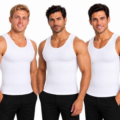 Image of Insta Slim - Made in USA 3 Pack Compression Muscle Tank Body Shapers for