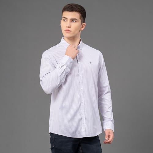 Image of Red Tape Striped Regular Fit Shirt For Men | Comfortable & Stylish
