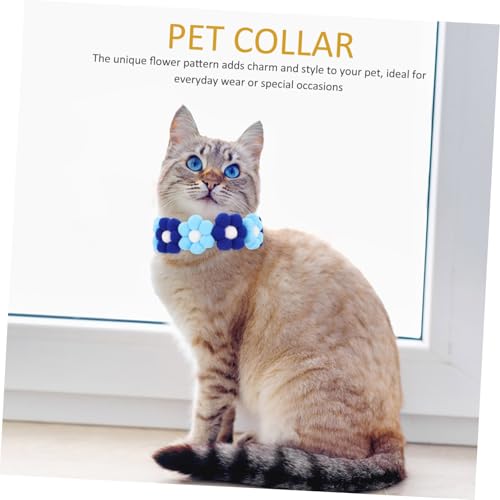 Collier de chien floral réglable pour chat et animaux de compagnie - 4
