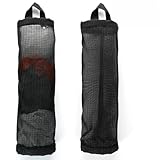 FSLIFE Plastic Bag Holder And Dispenser Hanging Folding Mesh Garbage Bag Organizer Trash Bags Holder Recycling Containers Plastic Waste Bag Storage for Kitchen (2Pcs)