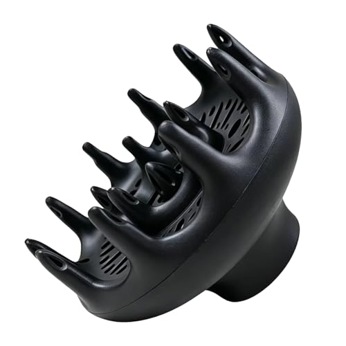YingEnter Black Hair Diffuser, Hair Dryer for BlowDryers with 1.7-1.8 inch Diameter Nozzle, suitable for Curlyand Wavy Hair-Softness and Control Blow-out hair is softerfluffier