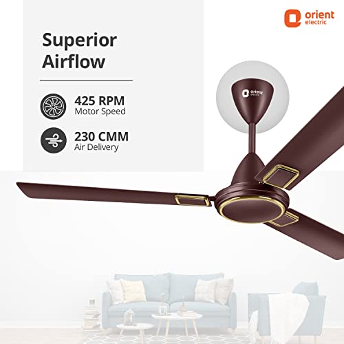 Image of Orient Electric 1200 mm Falcon 425 Deco Ceiling Fan (Brown)