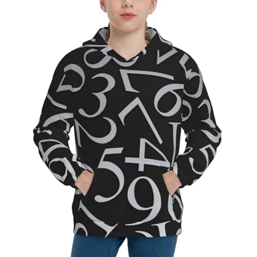 Numbers Kid Hoodies Boys Sweatshirts Girls Pullover with Pocket