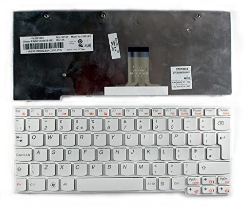 Clavier Lenovo MP-09J66GB-6863 blanc pour remplacer une touche cassée sur PC portable