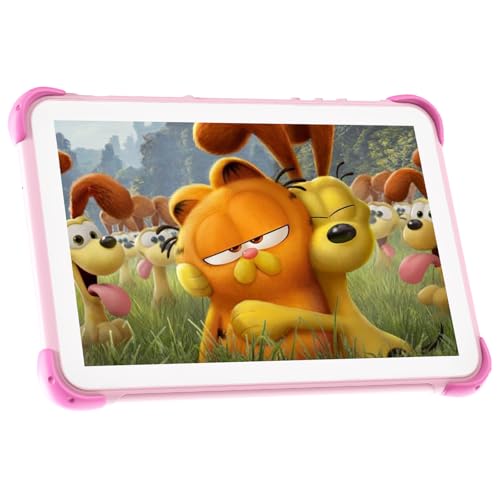 Tablet Para Niños 10 Pulgadas Con Funda Soporte, 32 GB ROM 64 GB Ampliable, Wifi 6, Pantalla IPS, Control Parental, Kids App, Para 3 A 12 Años (Rosa)