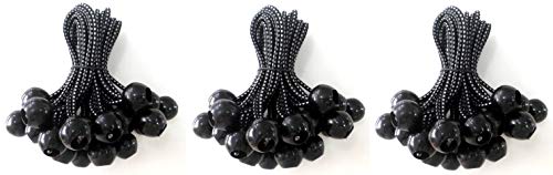 Kotap BB-9B Ball Bungee, 9-Inch, Black, 25-Piece (3-(Pack))
