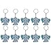 Finduat 20 Pcs Blue Baby Elephant Keychains for Elephant Theme Party Favors Pendant, Boys Birthday Party Supplies, Baby Shower Boy Party Favors for Kid Toy Ornament Souvenirs