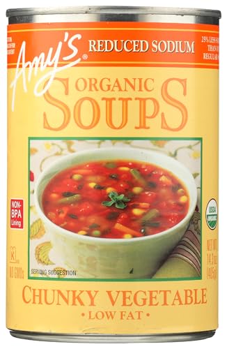 Image of Amy's Soup, Vegan Chunky Vegetable Soup, Gluten Free, Made with Organic Vegetables, Canned Soup, 12 Oz