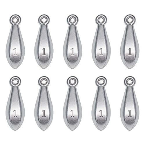 Fishing Weights Sinkers Bank Sinkers Bullet Weights for Surf Fishing Pier Bank Fishing Saltwater...