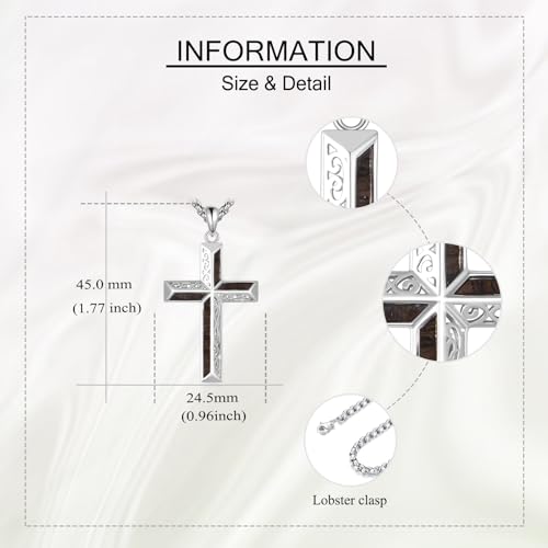 Croix en bois collier argent 925 à porter au quotidien avec élégance - 4