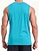 KPSUN Men's Quick Dry Workout Tank Tops Sleeveless Gym Muscle Shirts Fitness Running Athletic Swim Shirt with Side Pocket (Sky Blue, L)