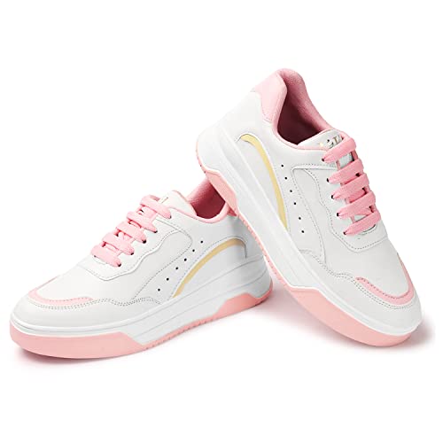 Image of Women Casual Sneaker Shoes Lightweight Soft & Comfortable with Lace-Up Shoes for Women's & Girl's