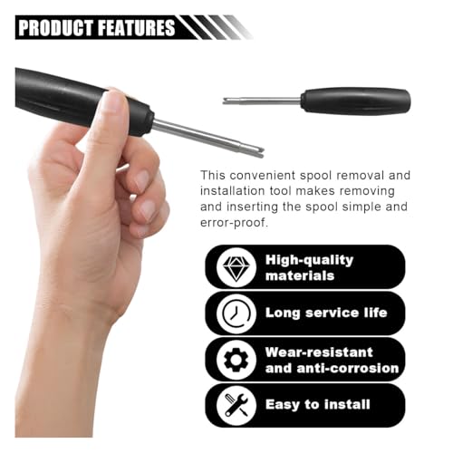 Image of KITUREK Valve Core Torque Tool, Valve Core Removal and Installation Tool, Single Head Tire Repair Tool to Avoid TPMS Damage (2PCS)