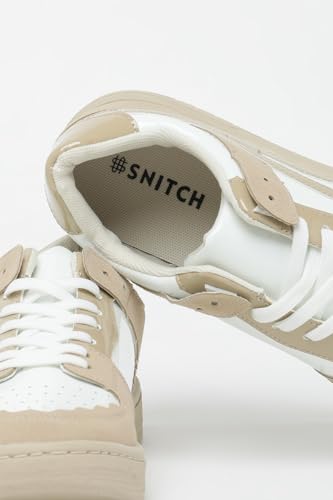 Image of SNITCH Men's Sneakers | Minimalist Design with Perforated Detailing | Premium Synthetic Leather, EVA Insole, TPR Outsole | Casual Wear & Semi-Formal Events