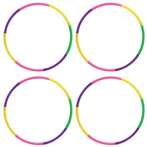 Hula Hoops for Kids Set of 4 Colorful Hoola Hoop 51CM 87G Each Lightweight and Durable for Indoor and Outdoor Play Fun Exercise Activity for Children