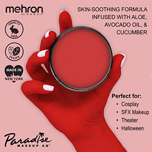 Image of Mehron Paradise Makeup AQ Pro Size | Stage & Screen Performance, Face & Body Painting, Beauty, Cosplay, Halloween | Water Activated Face Paint, Body Paint 1.4 oz (40 g) - Beach Berry | Made in the USA