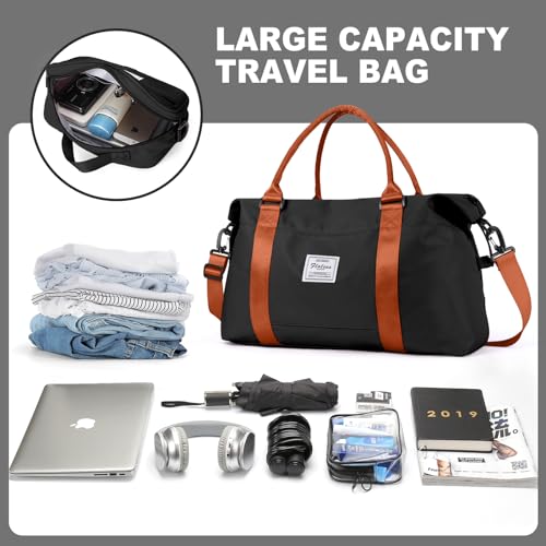 Travel Bags for Women, Weekender Overnight Carry On Tote With Toiletry Bag, Duffel With Wet Pocket4