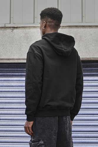 Image of SNITCH Grind Men Casual Jacket | Oversized Fit Hooded Neck Typographic Print & Full Sleeve | 100% Cotton Terry Fabric Breathable & Comfortable Urban Streetwear Hoodie