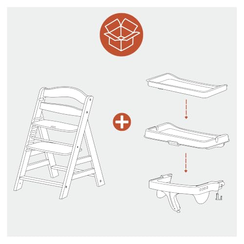 Image of hauck Alpha+ Grow Along Booster High Chair with Tray Table, Grey