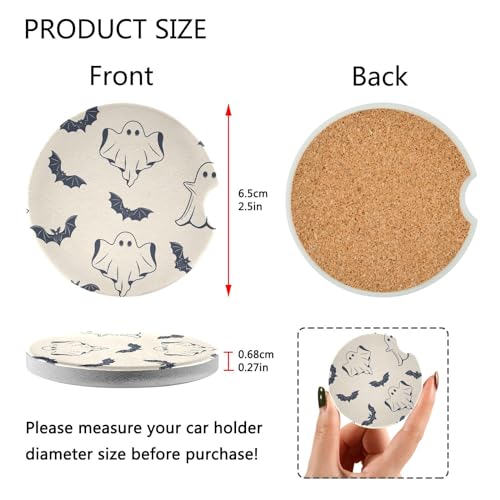 Burbuja Posavasos para Carro 2 Pack Cerámico Absorbente miniatura 3