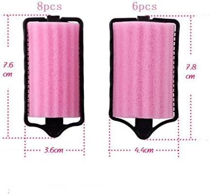14 PCS Sponge Rollers Curls Foam Rollers Hollow Center Stay Locked Don't Hurt Hair Easy DIY Natural Curly Way Tool