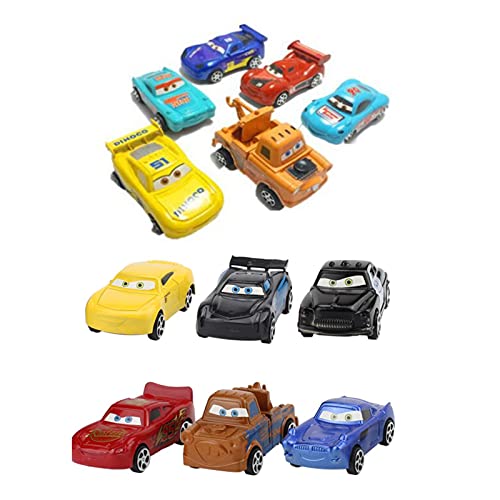 12 Pcs Mini Racers Cars Miniature Car Figurine Toys For Car Cake Toppers Cupcake Decorations Party Stocking Stuffers #TOP6