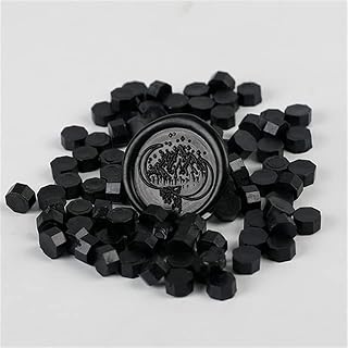 100 unids/bolsa mezcla de cera de sellado de colores cuentas de sello Vintage para regalo artesanal invitación de boda-52-negro
