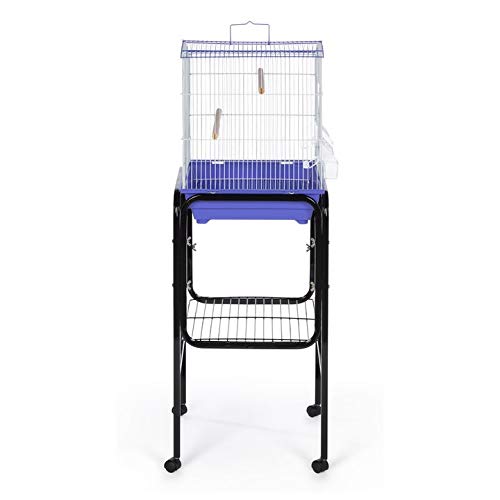Image of Prevue Pet Products Bird Cage Stand with Shelf, Black (SP445BLK)