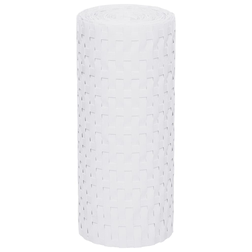 Paravents de Balcon 10 pcs Blanc 255x19 cm résine tressée,Quincaillerie,Clôtures & barrières,Panneaux de clôture,3.81 kg-156313