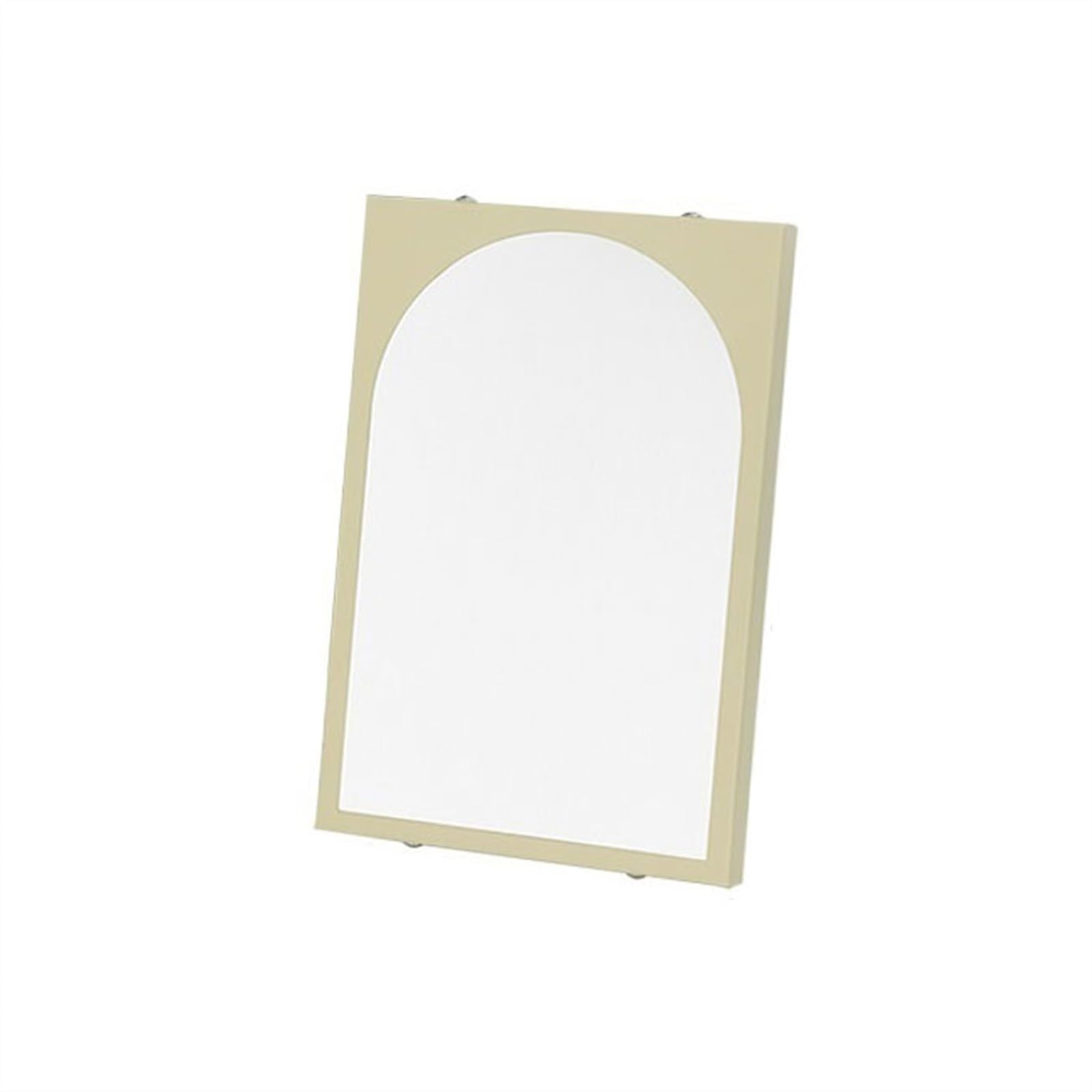 KFGISD, Bedroom Dressing Mirror Wall Mounted Trial Mirror Indoor Decorative Mirror Tabletop Cosmetic Mirror,Tabletop Mirror(Beige)
