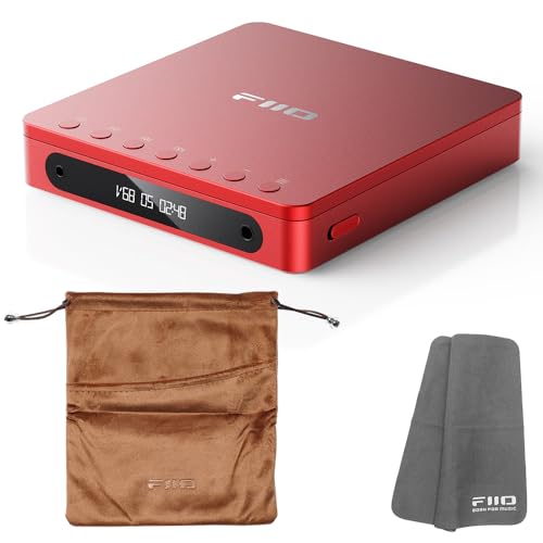 Amazon.co.jp: FIIO ポータブル CDプレーヤー DM13BT レッド + 専用