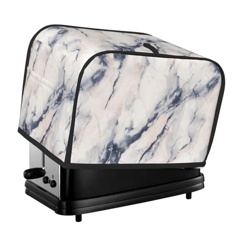 Light Beige Marble Subtle Navy Toaster Cover 2 Slice Toaster Covers Bread Maker Cover Kitchen Small Appliance Covers Kitchen Accessories