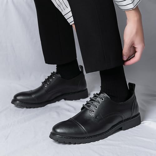 Men’s Business Tuxedo Dress Shoes for Men, Pointed Toe Lace-up Genuine Leather Comfort Dress Shoes for Wedding Office3