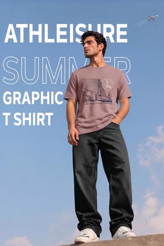 Image of Van Heusen Men's Athleisure Graphic T-Shirt - Comfortable Crew Neck| Soft Breathable Cotton Blend | Casual Wear Style | Summer Favorite | Style 60054