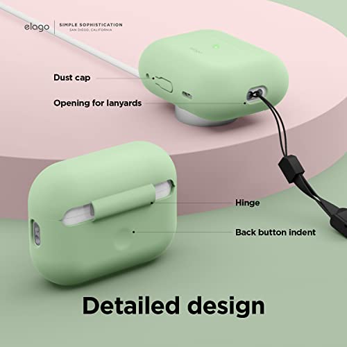 elago Silicone Case Compatible with Apple AirPods Pro 2nd Generation Case Cover Strap Included, Protective Case - Image 4