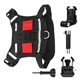 Arnés para perro, soporte de chaleco suave y ajustable para perro, fijación de pecho y espalda para mascotas con base de montaje, accesorios de animales pequeños para aventuras, paseos diarios