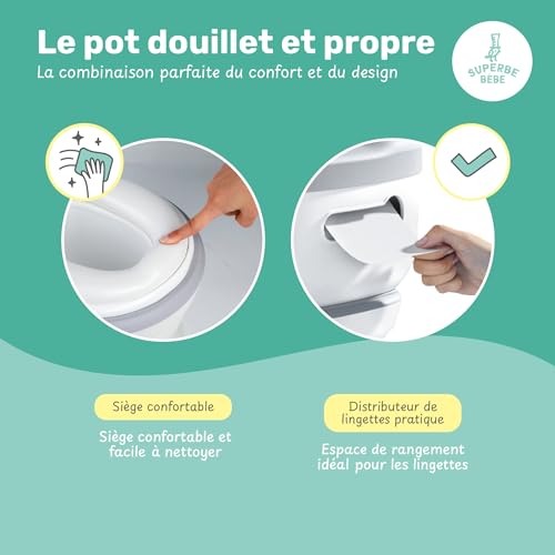 Pot Bébé Toilette Musical Pour Apprentissage De La Propreté - Toilette Bebe & Enfant - Confortable Anti Dérapant Avec Bruit De Chasse & Musique - Pot Amovible - Rehausseur Toilette Reducteur Toilette – vue 5