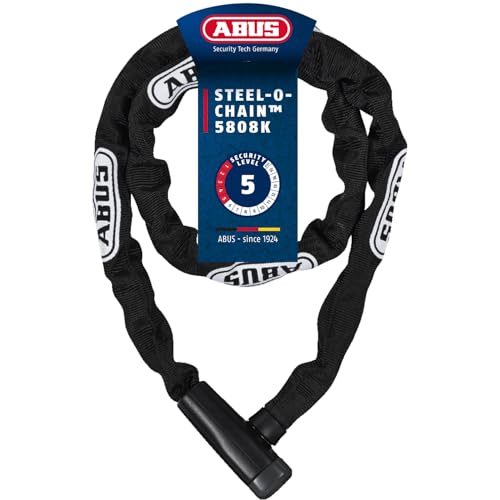 ABUS Steel-O-Chain 5805K candado de Cadena - Candado de Acero para Bicicletas - Nivel de Seguridad 5