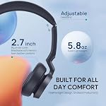 Yealink UH46 USB-C/USB-A Headset with Mic, Wired Headphones with 3 Noise Cancelling Microphones for PC/Computer/Laptop, Teams Certified, in Line Controls for Home Office Online Meetings, Plug & Play