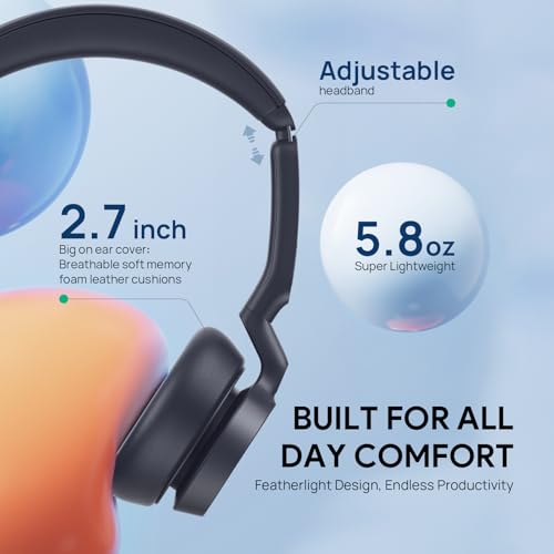 Yealink UH46 USB Headset with Mic, Wired Headset with 3 Noise Cancelling Microphones for PC/Computer/Laptop, Teams Certified, in Line Controls for Home Office Online Meetings, Plug & Play USB-C/A by Yealink - Image 3